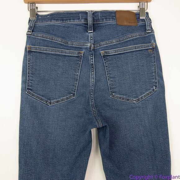 Madewell Petite 10" High-Rise Skinny Jeans in Wendover Wash, 27P - Picture 6 of 16